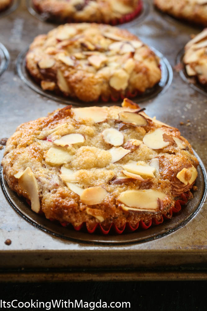 baked orange cranberry muffin