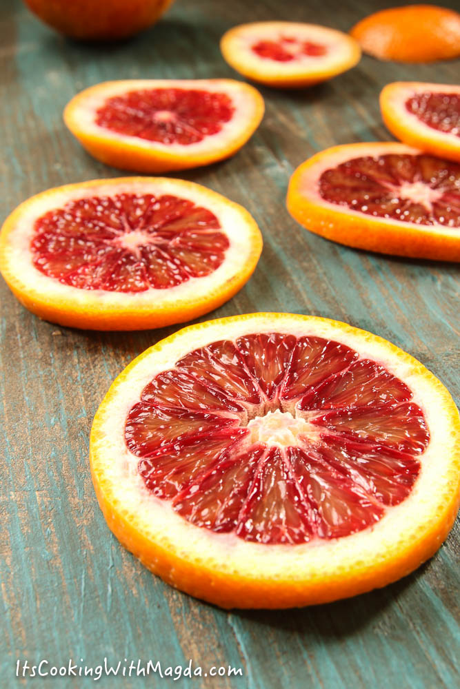 slices of blood oranges