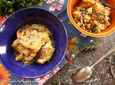 italian bread and vegetables soup