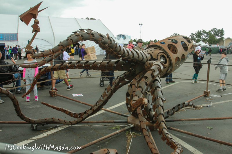 metal squid from Makers Faire