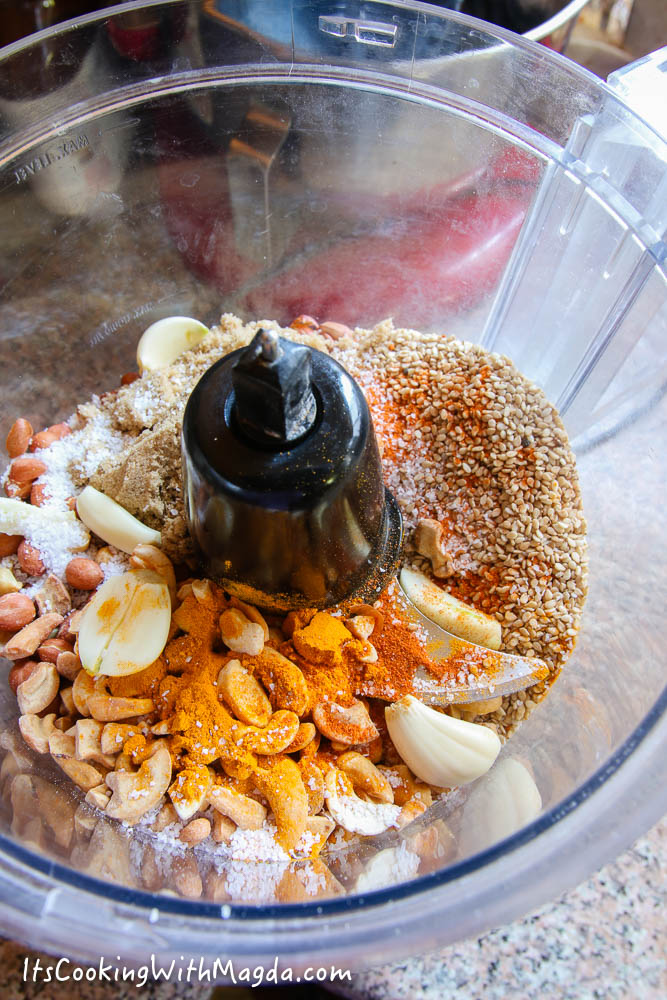 spices in food procesor